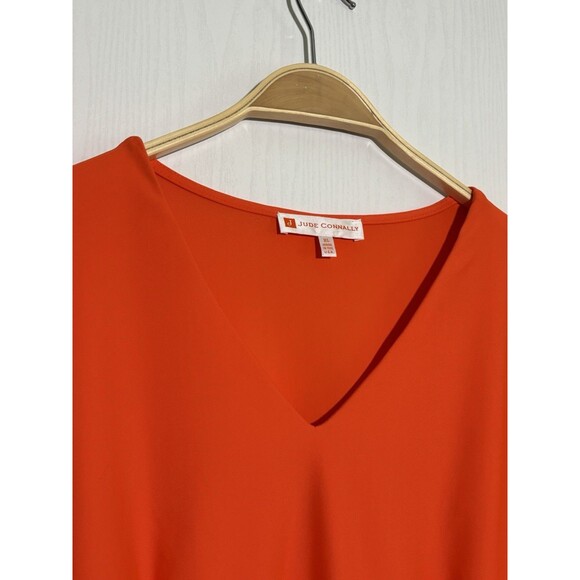 Jude Connally Top Women's XL Orange Daniella Pullover Stretch Flutter Sleeve - Picture 4 of 10